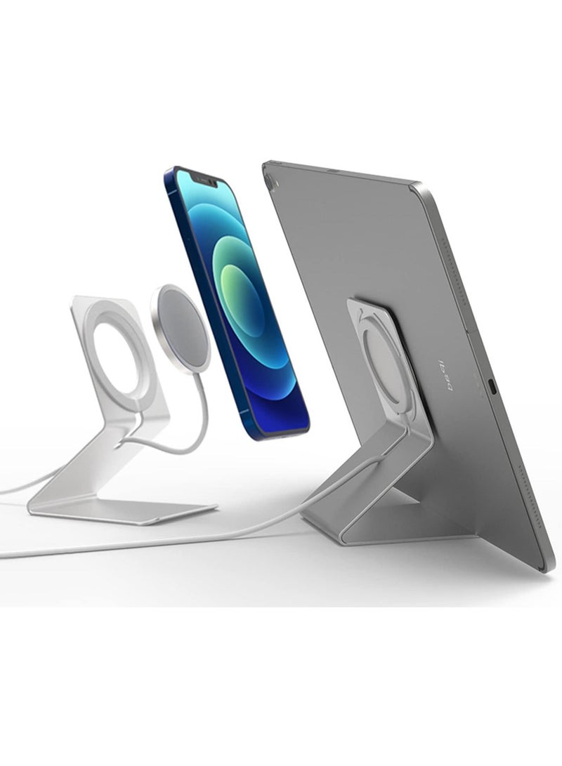 تايكوم حامل هاتف Mag Safe مثبت على المكتب، قاعدة ألومنيوم لهاتف iPhone 12/13 Pro Max Mini Z Shape. - Image 1